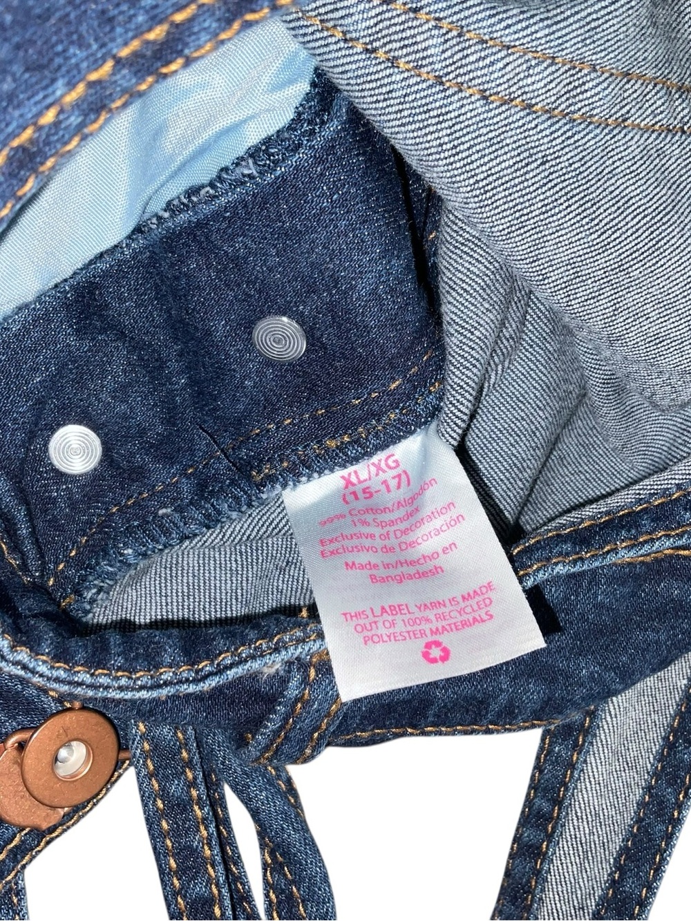 No Boundaries Dark Blue Denim Overalls - Picture 7 of 7